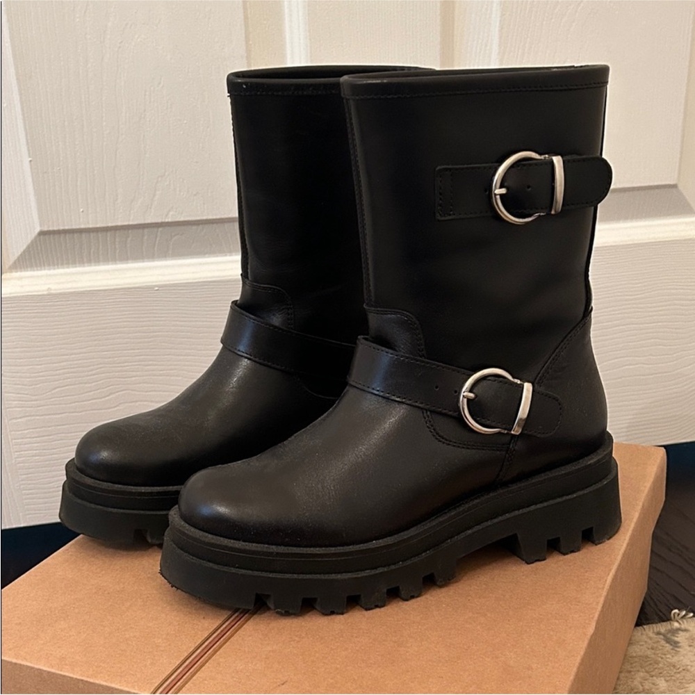 MAEVE Black Leather Women's Boots
